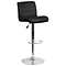 Flash Furniture Contemporary Vinyl Adjustable Height Barstool with Back, Black (DS8110BBK)