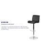 Flash Furniture Contemporary Vinyl Adjustable Height Barstool with Back, Black (DS8110BBK)