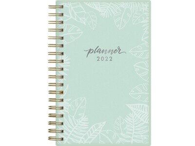 2022 Blue Sky Mai 4.38 x 6.25 Weekly & Monthly Planner, Green/White (132694)
