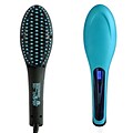 Vivitar Ceramic Straightening Hair Brush, Blue (PG-7200AQUA)