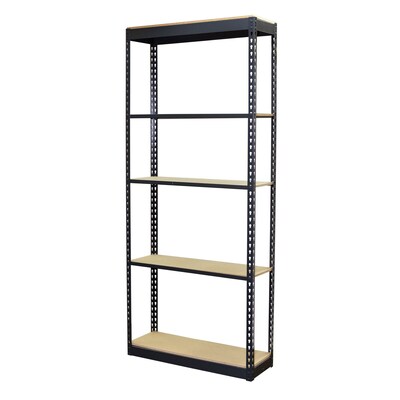 Storage Concepts Office Shelving, Low Profile Boltless, 5 Shelves with Particle Board, 72"H x 48"W x 12"D