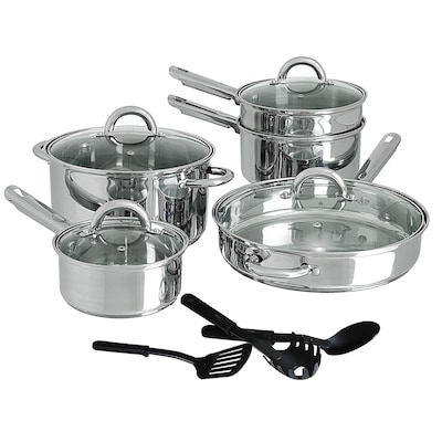 Gibson Home Chef du Jour 7-Piece Cookware Set Black