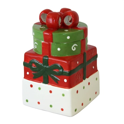 Gibson Home Christmas Estate 7.5 Gift Box Cookie Jar (113251.01)