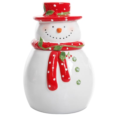 Gibson Home Jolly Plenitude 7.5 Snowman Cookie Jar (113252.01)