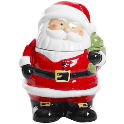 Gibson Home Jovial St. Nick 7.5 Santa Cookie Jar - Hand Painted – Stoneware (113253.01)