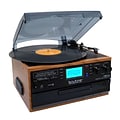 Boytone Bluetooth IN & OUT Classic Style Record Player Turntable with AM/FM Radio, Cassette Player (935101327M)