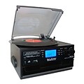 Boytone Bluetooth Classic IN & OUT Style Record Player Turntable with AM/FM Radio, Cassette Player, CD Player (935101331M)