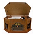 Boytone 3-Speed Stereo Turntable with AM-FM Radio in Wood finish (935101314M)