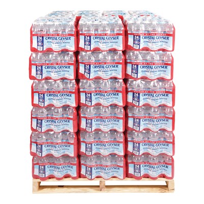 Crystal Geyser 100% Natural Spring Water, 16.9 oz., 24 Bottles/Case, 84 Cases (CGW24514PL)