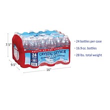Crystal Geyser 100% Natural Spring Water, 16.9 oz., 24 Bottles/Case (CGW24514CS)