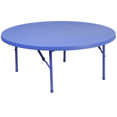 Flash Furniture 47 Round Plastic Kids Folding Table, Blue (RB48RKIDBL)