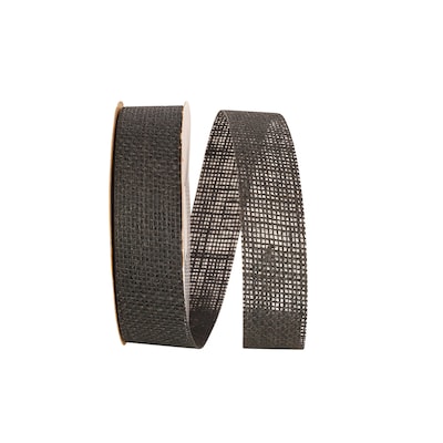 JAM Paper Burlap Ribbon, 1 3/8W x 20 yds., Black (52640349044)