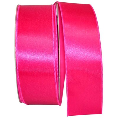 JAM Paper Single Face Satin Ribbon, Fuchsia Pink (J92575W22240KA)