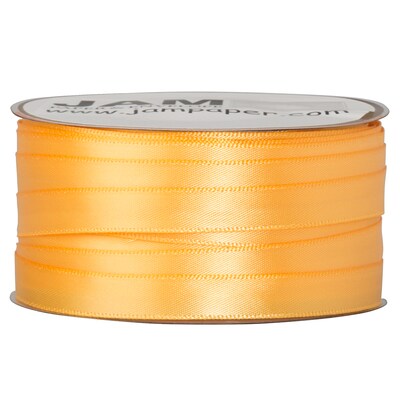JAM Paper Single Face Satin Ribbon, Gold (36277675)