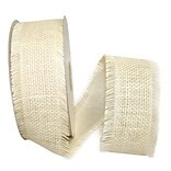 JAM Paper Burlap Ribbon, 2 1/2W x 25 yds., Ivory (52640349023)