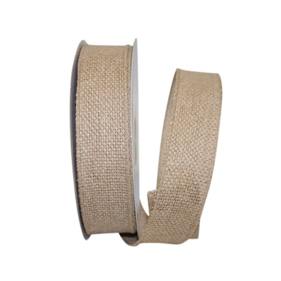 JAM Paper Wired Edge Burlap Ribbon, Natural (52640348918)