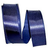 JAM Paper Single Face Satin Ribbon, 2 1/2W x 50 yds., Navy Blue (J92575W05540KA)