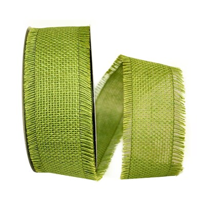 JAM Paper Burlap Ribbon, Green (52640349031)