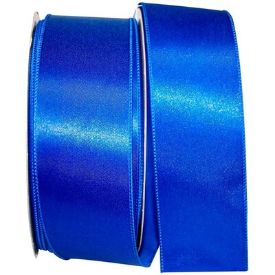 JAM Paper Single Face Satin Ribbon, Royal Blue (J92575W05040KA)