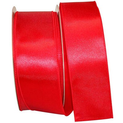 JAM Paper Single Face Satin Ribbon, Red (J92575W06540KA)