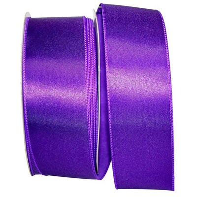 JAM Paper Single Face Satin Ribbon, Purple (J92575W06440KA)