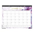 2022 Blue Sky Gemma 17 x 22 Monthly Desk Pad Calendar, White/Blue/Purple