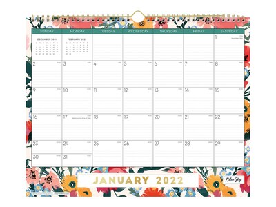 2022 Blue Sky Monroe Light 12 x 15 Monthly Wall Calendar (133089)