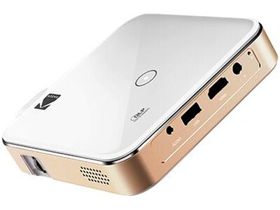 Kodak LUMA 450 Portable RODPJS450 Wireless DLP Projector, White/Gold