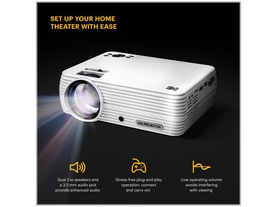 Kodak Flik X7 Home Theater RODPJSX5P720 Projector, White