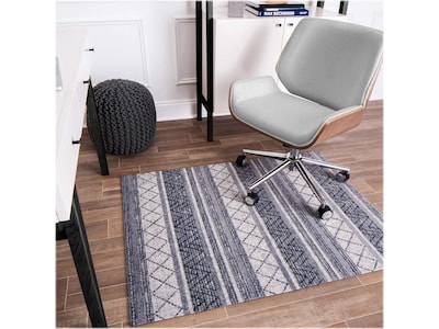 Anji Mountain Rug'd Alesund 36" x 48" Chair Mat for Carpet & Hard Floor, Polyester (AMB9013)