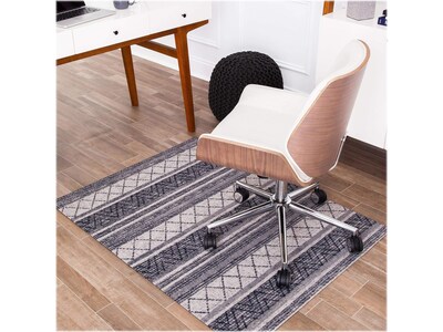 Anji Mountain Rug'd Alesund 36" x 48" Chair Mat for Carpet & Hard Floor, Polyester (AMB9013)