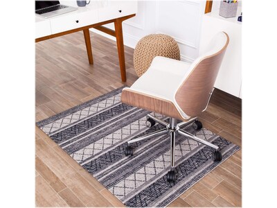 Anji Mountain Rug'd Alesund 36" x 48" Chair Mat for Carpet & Hard Floor, Polyester (AMB9013)