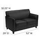 Flash Furniture HERCULES Diplomat Series 52" LeatherSoft Loveseat, Black (BT8272BK)