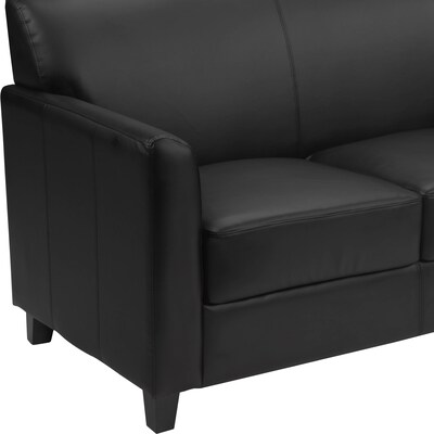 Flash Furniture HERCULES Diplomat Series 52" LeatherSoft Loveseat, Black (BT8272BK)