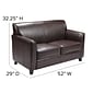 Flash Furniture HERCULES Diplomat Series 52" LeatherSoft Loveseat, Brown (BT8272BN)