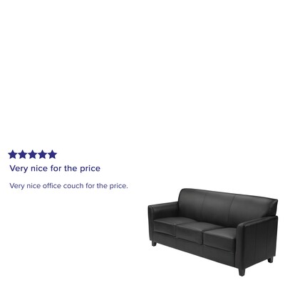 Flash Furniture HERCULES Diplomat Series 70" LeatherSoft Sofa, Black (BT8273BK)