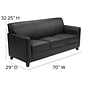 Flash Furniture HERCULES Diplomat Series 70" LeatherSoft Sofa, Black (BT8273BK)