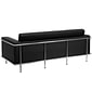 Flash Furniture HERCULES Lesley Series 81" LeatherSoft Sofa with Encasing Frame, Black (ZBLES8090SOFABK)