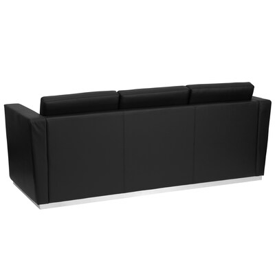 Flash Furniture HERCULES Trinity Series 78.75" LeatherSoft Sofa with Stainless Steel Base, Black (ZBTRIN8094SOBK)