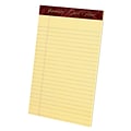 Ampad Gold Fibre Notepads, 5 x 8, College Ruled, Canary, 50 Sheets/Pad, 12 Pads/Pack (TOP 20-004R)