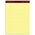 Ampad Gold Fibre Notepads, 8.5 x 11.75, Wide Ruled, Canary, 50 Sheets/Pad, 4 Pads/Pack (TOP20-032R