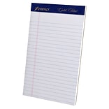 Ampad Gold Fibre Notepads, 5 x 8, College Ruled, White, 50 Sheets/Pad, 4 Pads/Pack (TOP 20-018R)