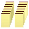 Ampad Gold Fibre Notepads, 8.5 x 14, Wide Rule, Canary, 50 Sheets/Pad, 12 Pads/Pack (TOP 20-030R)