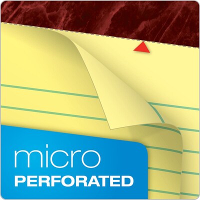 Ampad Gold Fibre Notepads, 8.5" x 14", Wide Rule, Canary, 50 Sheets/Pad, 12 Pads/Pack (TOP 20-030R)