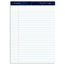 Ampad Gold Fibre Notepads, 8.5 x 11.75, Wide Ruled, White, 50 Sheets/Pad, 4 Pads/Pack (TOP20-031R)