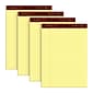 Ampad Gold Fibre Notepads, 8.5" x 11.75", Wide Ruled, Canary, 50 Sheets/Pad, 4 Pads/Pack (TOP20-032R)