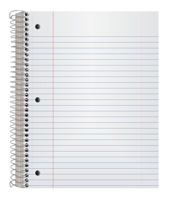 Oxford 5-Subject Notebook, 8" x 10 1/2", Wide Ruled, 180 Sheets, Assorted Colors (65058)