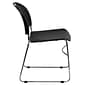 Flash Furniture Hercules™ Stacking Chair, Fabric, Black, Seat: 17.6"W x 17.4"D, Back: 17.625"W x 15.5"H