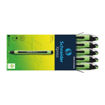 Schneider Xpress Premium Fineliner, 0.8 MM, Porous Point Pen, Box of 10 Pens, Black (190001)