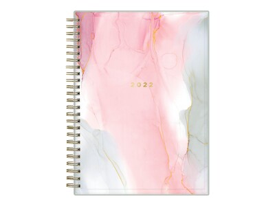 2022 Blue Sky Ashley G Fluid 5 x 8 Weekly & Monthly Planner, Gray/Pink (135290)